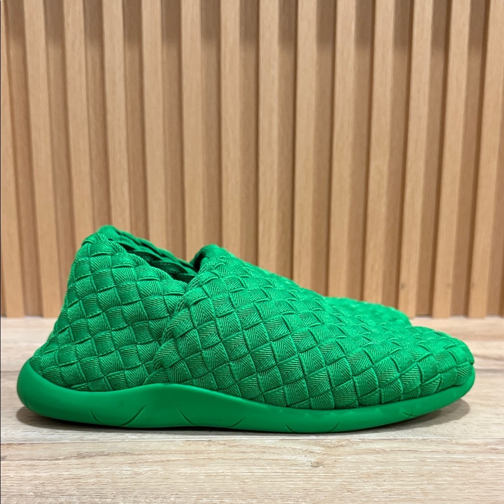 Bottega Veneta Plat Grass Green designer woven shoes women size 38.5 worn once!